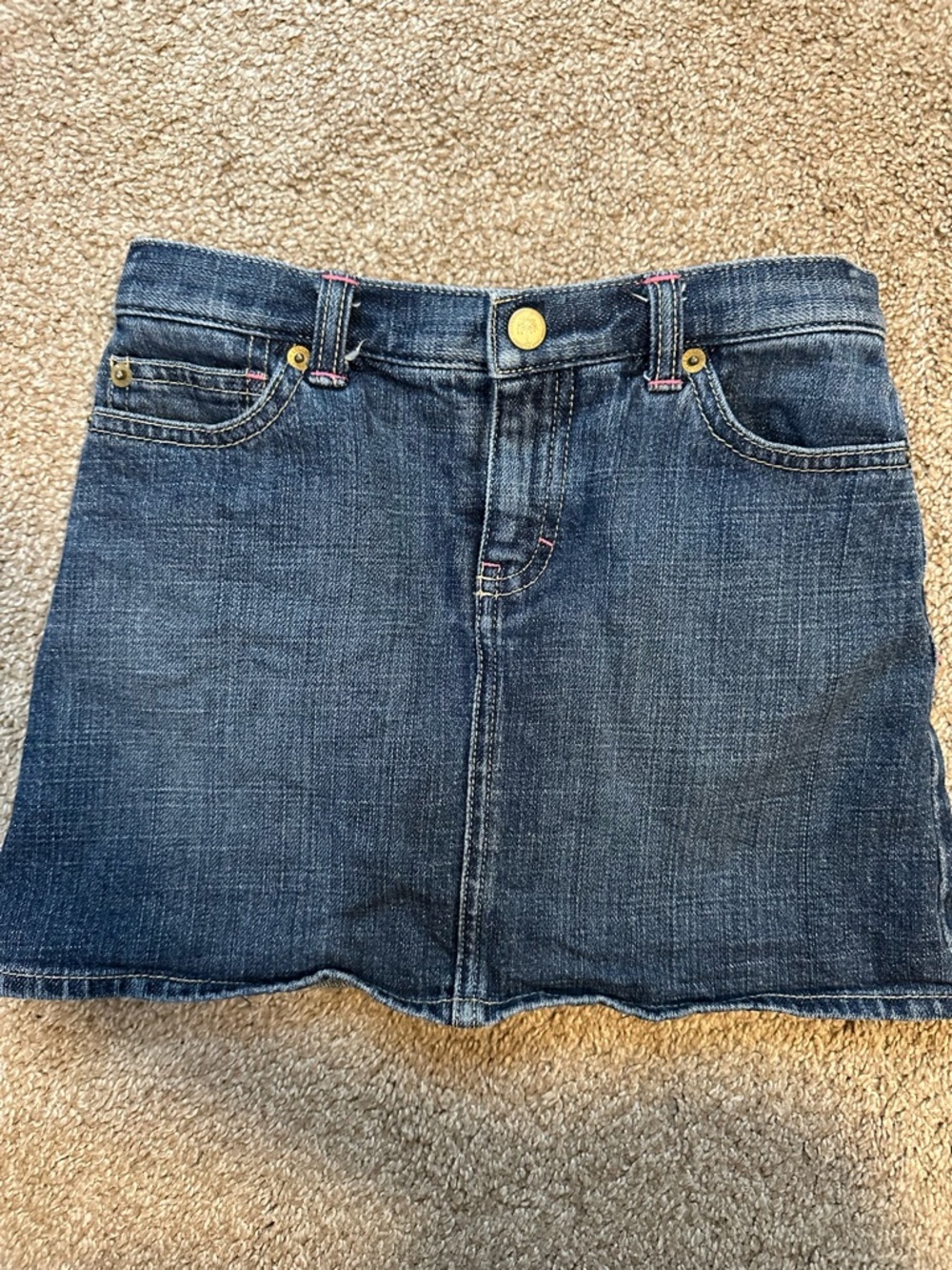Lilly Pulitzer Dark Blue Denim Mini Skirt